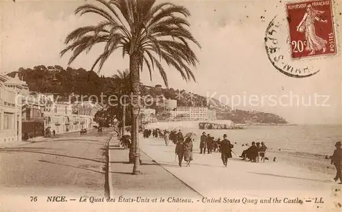 AK / Ansichtskarte Nice__06_Nizza Le Quai des Etats Unis et le Chateau 