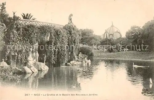 AK / Ansichtskarte Nice__06_Nizza La Grotte et le Bassin des Nouveaux Jardins 