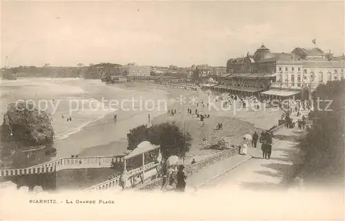AK / Ansichtskarte Biarritz_Pyrenees_Atlantiques La Grande Plage Biarritz_Pyrenees