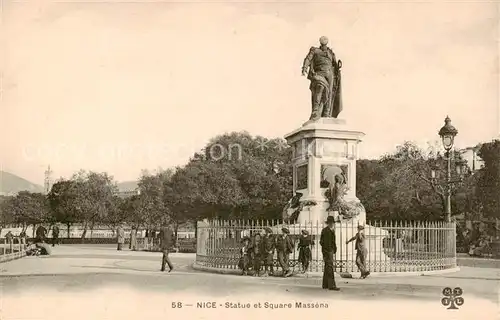 AK / Ansichtskarte Nice__06_Nizza Statue et Square Massena 