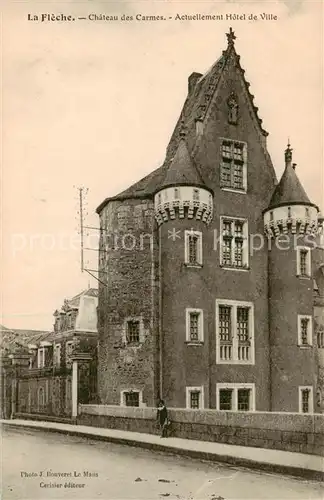 AK / Ansichtskarte La_Fleche_72_Sarthe Chateau des Carmes Actuellement Hotel de Ville 