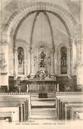 AK / Ansichtskarte Sarge les le Mans Interieur de l Eglise Sarge les le Mans