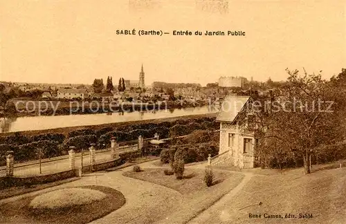 AK / Ansichtskarte Sable sur Sarthe_72 Entree du jardin Public 
