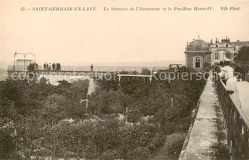 AK / Ansichtskarte Saint Germain en Laye Le Sommet de lAscenseur et le Pavillon Henri IV Saint Germain en Laye