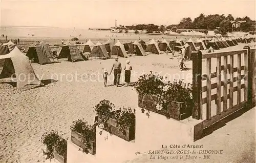 AK / Ansichtskarte Saint Georges de Didonne La plage vers le phare Saint Georges de Didonne