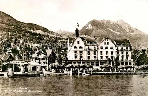 AK / Ansichtskarte Buochs Hotel Rigiblick am Vierwaldstaettersee mit Rigiblick Buochs