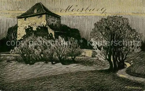 AK / Ansichtskarte Moersburg_ZH Schloss Kuenstlerkarte Moersburg ZH