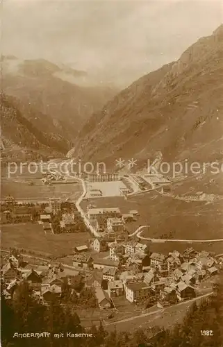 AK / Ansichtskarte Andermatt_UR Panorama mit Kaserne Alpen 