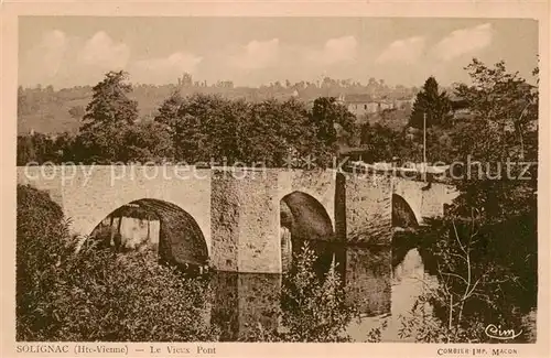 AK / Ansichtskarte Solignac Le Vieux Pont Solignac