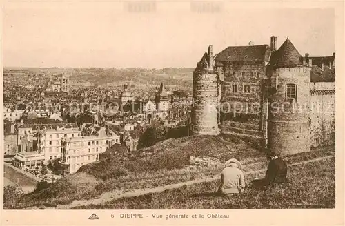 AK / Ansichtskarte Dieppe_76 Vue generale et le Chateau 