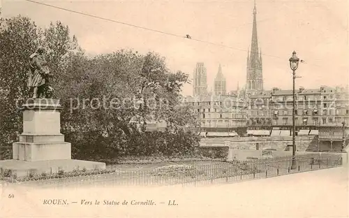AK / Ansichtskarte Rouen_76 Vers la Statue de Corneille 