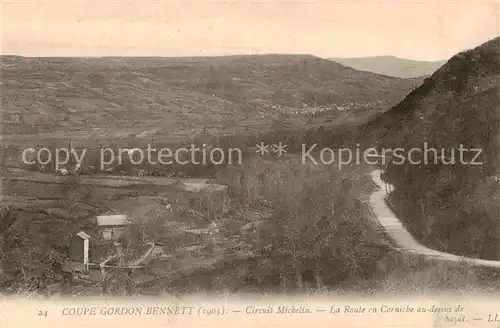 AK / Ansichtskarte Sayat_63_Puy de Dome Coupe Gordon Bennett Circuit Michelin La Route en Corniche au dessus de Sayat 