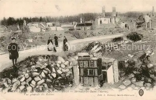 AK / Ansichtskarte Sermaize les Bains_51_Marne Vue generale des Ruines 