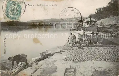 AK / Ansichtskarte Agen_47 La Garonne les Quais 