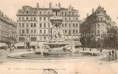 AK / Ansichtskarte Lyon_France La Fontaine et la Plage des Jacobins Lyon France