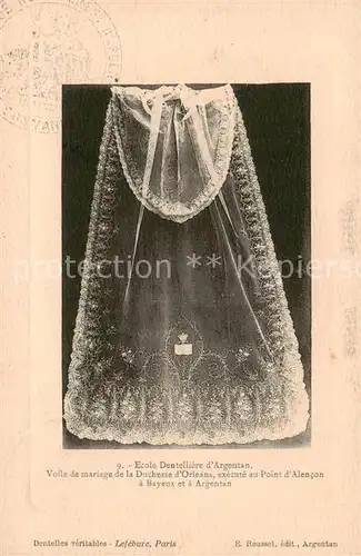 AK / Ansichtskarte Argentan_61 Ecole Dentelliere dArgentan Voile de mariage de la Cuchesse dOrleans execute au Pont dAlencon a Bayeux et a Argentan 
