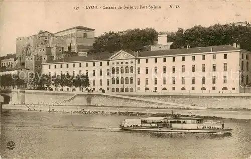 AK / Ansichtskarte Lyon_France Caserne de Serin et Fort Sain Jean Bateau Lyon France