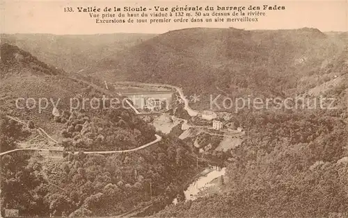 AK / Ansichtskarte Vallee_de_la_Sioule_63 Vue generale du barrage des Fades 