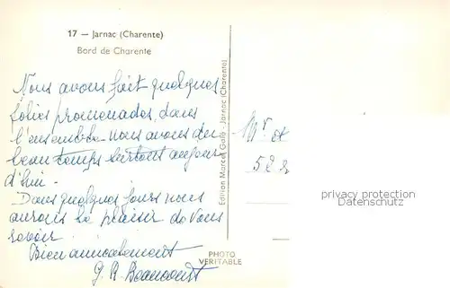 AK / Ansichtskarte Jarnac Bord de Charente Jarnac
