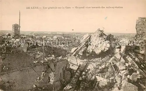 AK / Ansichtskarte Lens_62_Pas de Calais Vue generale sur la Gare 
