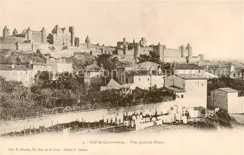 AK / Ansichtskarte Carcassonne_11_Aude Cite de Carcassonne Vue generale Ouest 