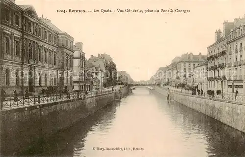 AK / Ansichtskarte Rennes_35 Les Quais Vue generale prise du Pont St Georges 