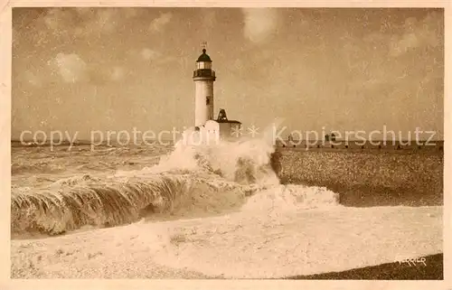 AK / Ansichtskarte Le_Treport_76 Le Phare par tempete 