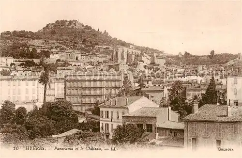 AK / Ansichtskarte Hyeres les Palmiers_83_Var Panorama et le Chateau 