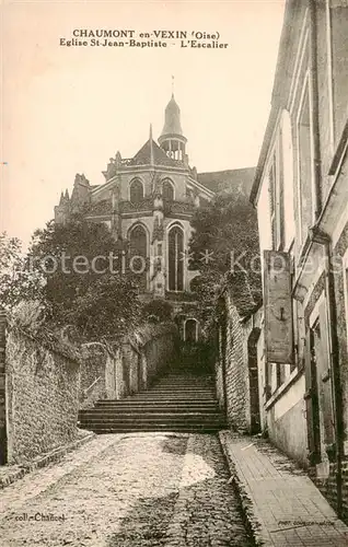 AK / Ansichtskarte Chaumont en Vexin_60_Oise Eglise St Jean Baptiste L Escalier 