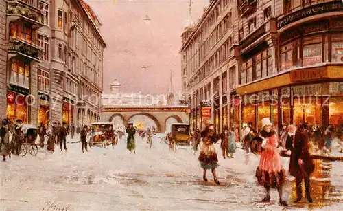 AK / Ansichtskarte Zuerich_ZH Uraniastrasse Blick auf die Universitaet Kuenstlerkarte Zuerich_ZH