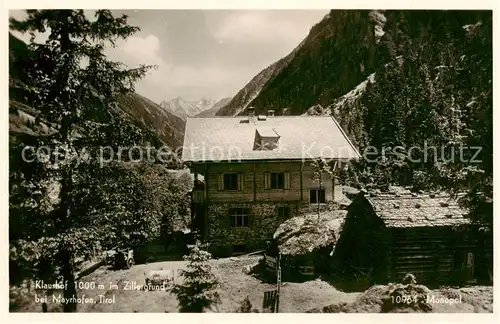 AK / Ansichtskarte  Zillergrund_Mayrhofen_Zillertal_AT Klaushof 