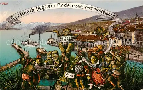 AK / Ansichtskarte Rorschach_Bodensee_SG Panorama 