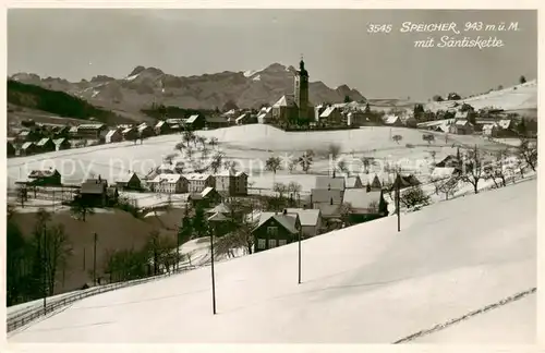 AK / Ansichtskarte Speicher_AR mit Saentiskette Speicher AR