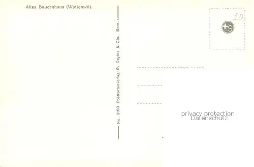 AK / Ansichtskarte Wattenwil_BE Us em Baernbiet Altes Bauernhaus 
