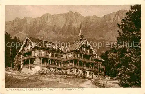 AK / Ansichtskarte Flums__SG Alpenkurhaus Oberberg mit Leistkamm 