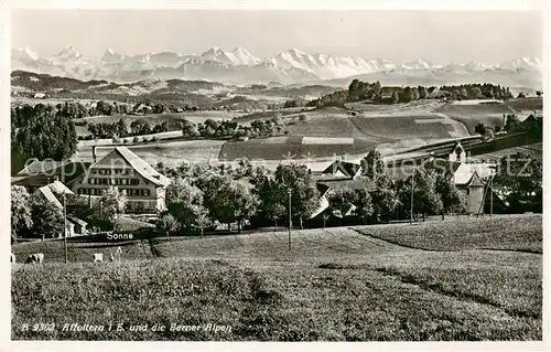 AK / Ansichtskarte Affoltern_Emmental Panorama mit den Berner Alpen Affoltern Emmental