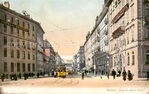 AK / Ansichtskarte Geneve_GE Rue du Mont Blanc Geneve_GE