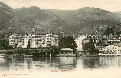 AK / Ansichtskarte Gersau_Vierwaldstaettersee_SZ Hotel Mueller 