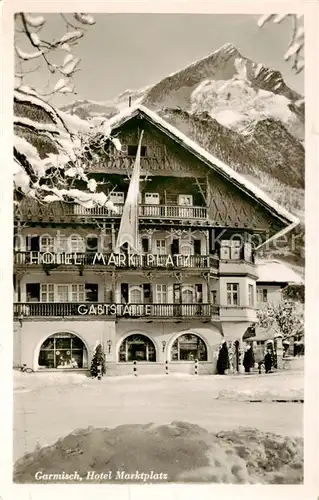AK / Ansichtskarte 73800083 Garmisch-Partenkirchen Hotel Marktplatz Gaststaette Garmisch-Partenkirchen
