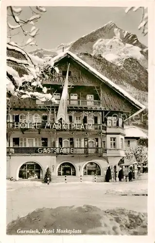 AK / Ansichtskarte  Garmisch-Partenkirchen Hotel Marktplatz Gaststaette Garmisch-Partenkirchen