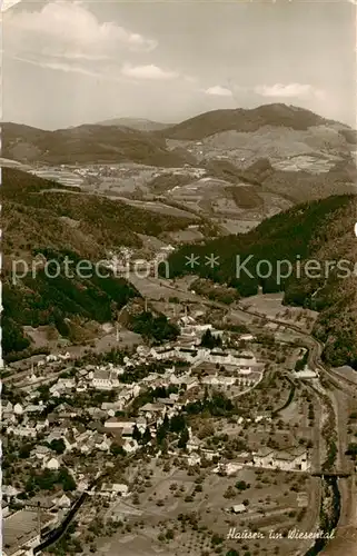 AK / Ansichtskarte  Haeusern_Schwarzwald im Wiesental Fliegeraufnahme Haeusern Schwarzwald