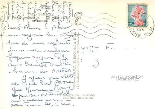 AK / Ansichtskarte Bandol_83 sur Mer Promenade Vue panoramique 