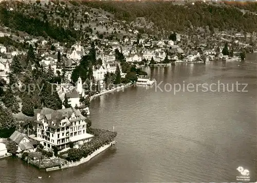 AK / Ansichtskarte Weggis_Vierwaldstaettersee Fliegeraufnahme Weggis_Vierwaldstaettersee