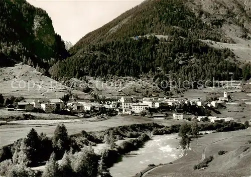 AK / Ansichtskarte Lavin_GR Panorama Blick ueber den Inn 