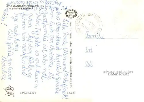 AK / Ansichtskarte St Amand en Puisaye_58_Nievre Vue generale aerienne 