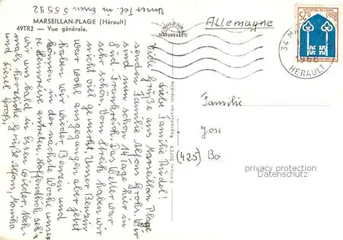 AK / Ansichtskarte Marseillan Plage_34_Herault Vue generale et la plage vue aerienne 