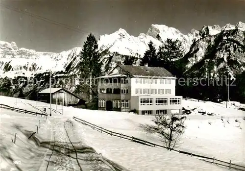 AK / Ansichtskarte Saxli_Flums Ferienheim Geisswiese im Winter 