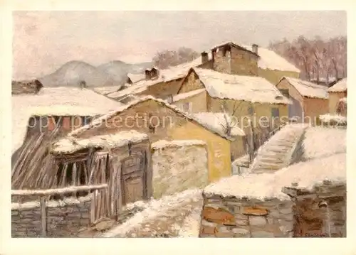 AK / Ansichtskarte Bigorio_TI Ortsmotiv Kuenstlerkarte 