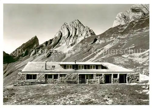 AK / Ansichtskarte Altenalp_1591m_IR mit Haengeten Altenalptuermen und Laeden Berghuette Alpen 