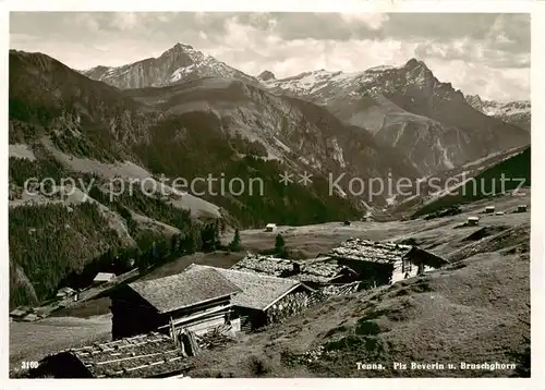 AK / Ansichtskarte Tenna_GR Piz Beverin und Bruschghorn Alpenpanorama Tenna_GR